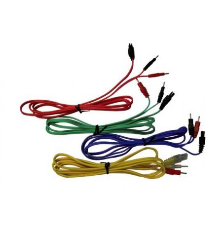 Cables fiche banane pour cefar compex le jeu de 4